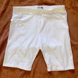 White Fashion Nova biker short size medium